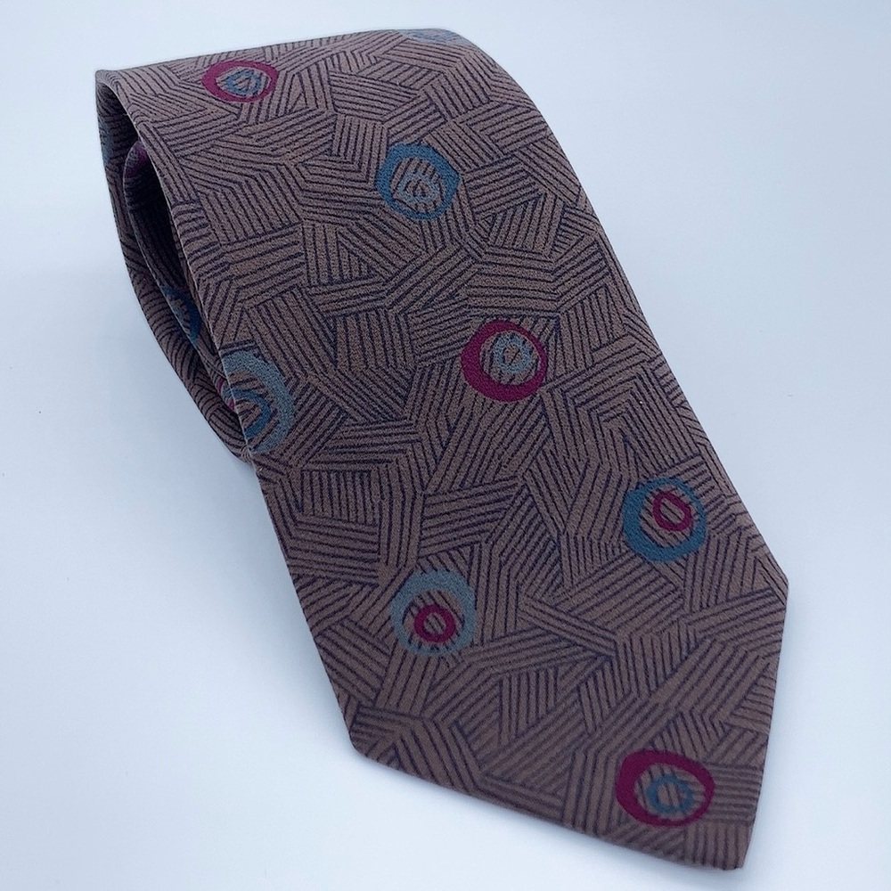 Vintage   Oscar de la Renta Geometric Patterned Tie